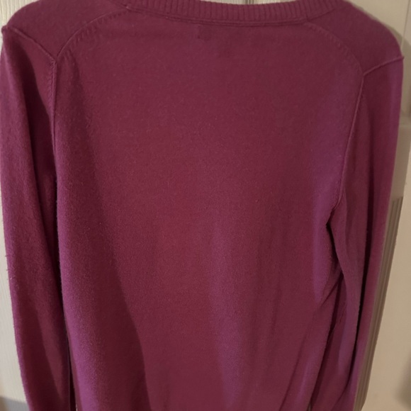 Banana Republic Wool–Cashmere Blend Cardigan – Size XL – Fuchsia/Purple - Picture 6 of 7